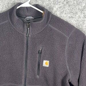 Carhartt Women's 2XL Gray Sherpa Fleece Full Zip Jacket 103913-029 Charcoal